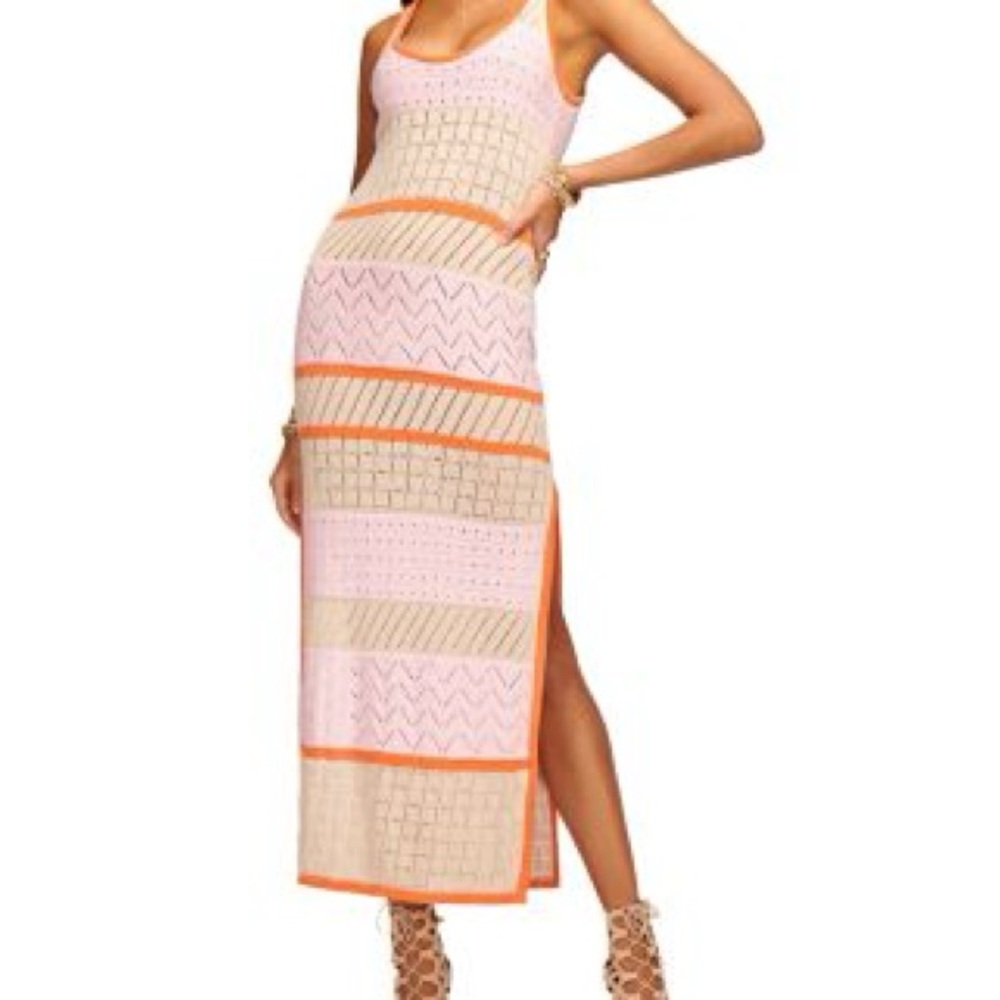 Ramy Brook Rachi Open Knit Maxi Dress - XS